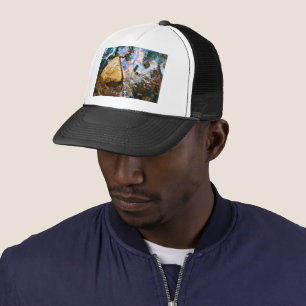 abstract nature still water trucker hat