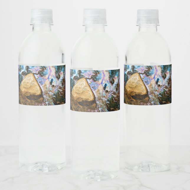 abstract nature still water water bottle label (Bottles)