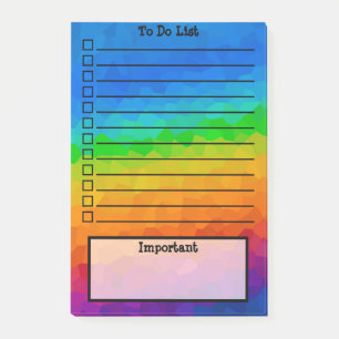 Abstract Nature To Do List Colorful Gradient Post-it Notes