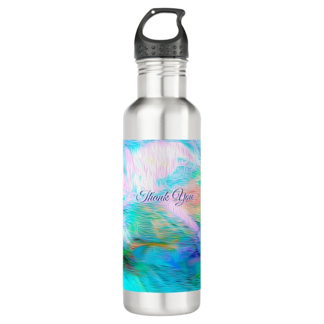 Abstract Nature Whimsy – Fantasy Colour Bloom 710 Ml Water Bottle (Front)