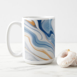 Abstract Navy Marble Design Coffee Mug