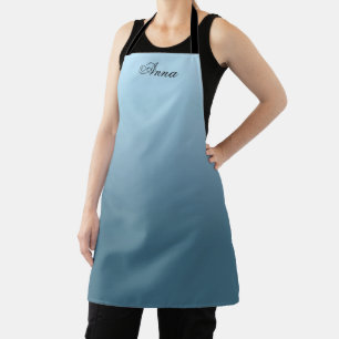 Abstract navy marine blue pure colour trend modern apron