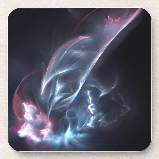 Abstract Nebula Blue and Purple Coaster (Front)