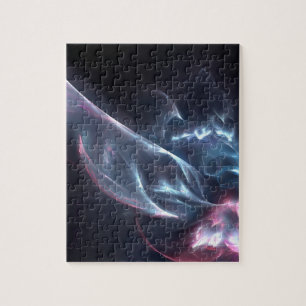 Abstract Nebula Blue and Purple Jigsaw Puzzle