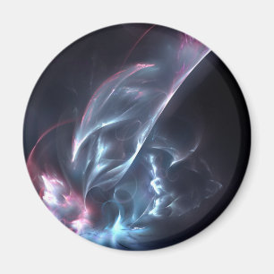 Abstract Nebula Blue and Purple Magnet