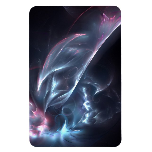 Abstract Nebula Blue and Purple Magnet (Vertical)