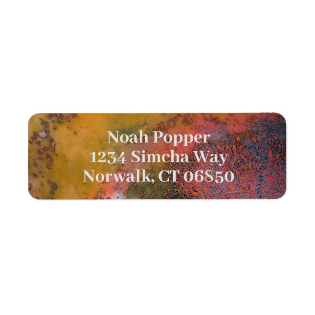 Abstract Nebula Return Address Label (Front)