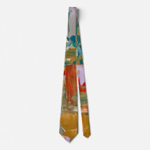 Abstract Neck Tie Gold #8