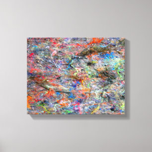Abstract Neon Colours Art Splatter Gallery Canvas