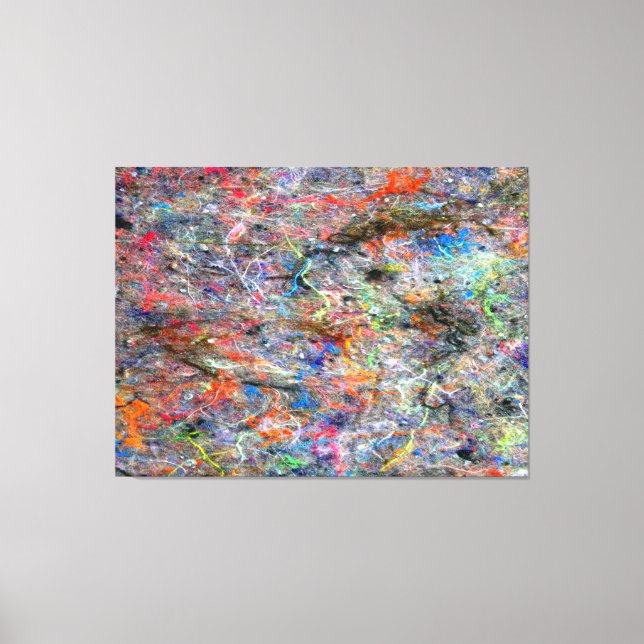 Abstract Neon Colours Art Splatter Gallery  Canvas Print (Front)