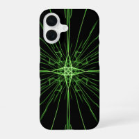 Abstract Neon Green Black Symmetry