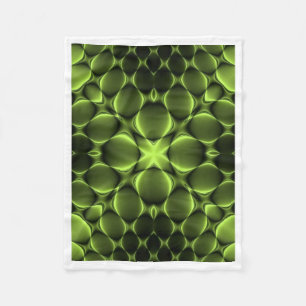Abstract Neon Green Geometric Pattern Fleece Blank Blanket