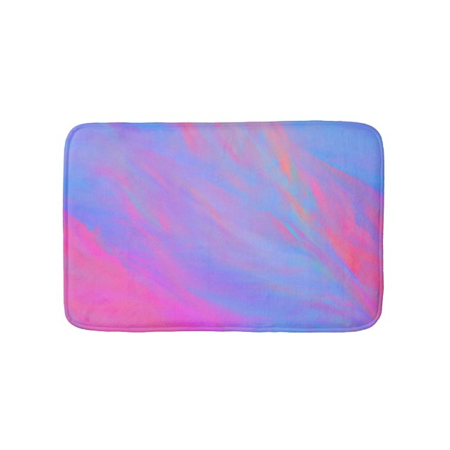 Abstract Neon Ink Flow Bath Mat (Front)