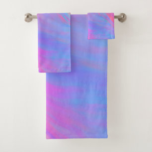 Abstract Neon Ink Flow Bath Towel Set