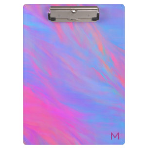 Abstract Neon Ink Flow Clipboard