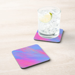 Abstract Neon Ink Flow Coaster