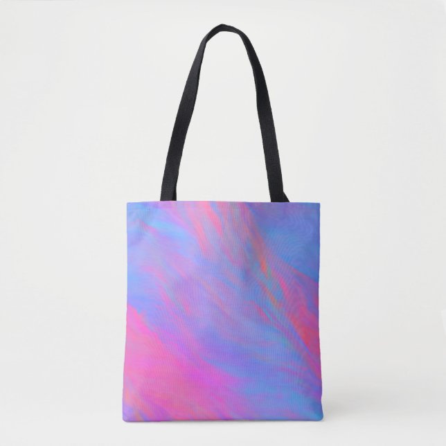 Abstract Neon Ink Flow Tote Bag (Front)