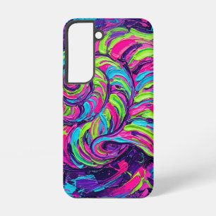 Abstract Neon Seashell Spiral Samsung Cases