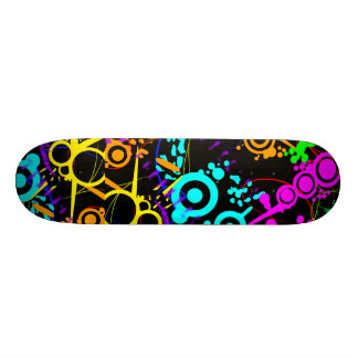 Abstract neon splatter modern skateboard