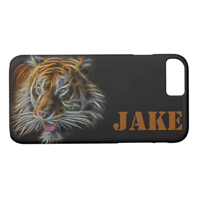 Abstract Neon Tigerhead Case-Mate iPhone Case (Back (Horizontal))