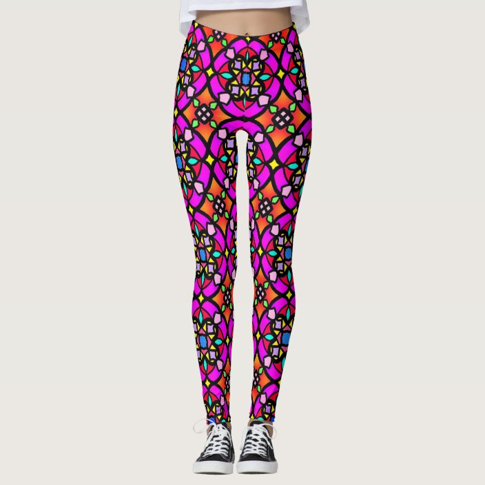 Abstract Neon Workout Leggings | Zazzle.co.uk