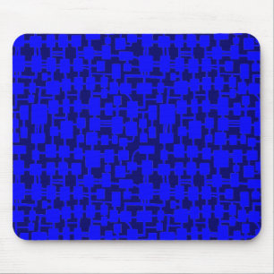 Abstract Network - Blue on Dark Blue 000066 Mouse Mat