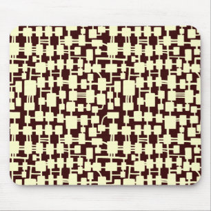 Abstract Network - Cream on Dark Brown 330000 Mouse Mat