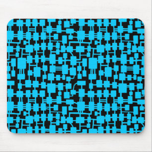 Abstract Network - Sky Brown on Black Mouse Mat