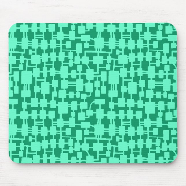 Abstract Network - Turquoise on 099765 Mouse Mat (Front)