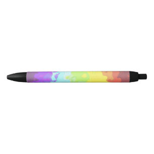 Abstract Neurogender Pride Flag Black Ink Pen