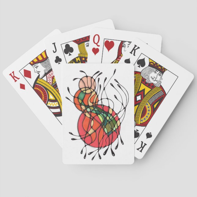 Abstract Neurographic Art Colourful Playing Cards (Back)