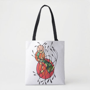 Abstract Neurographic Art Colourful Tote Bag