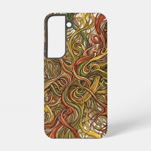 Abstract Neuron Network Earth Tone Samsung Cases