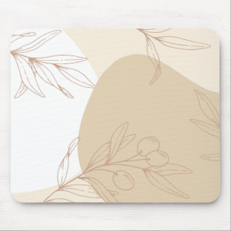 Abstract Neutral Boho Art Mouse Mat