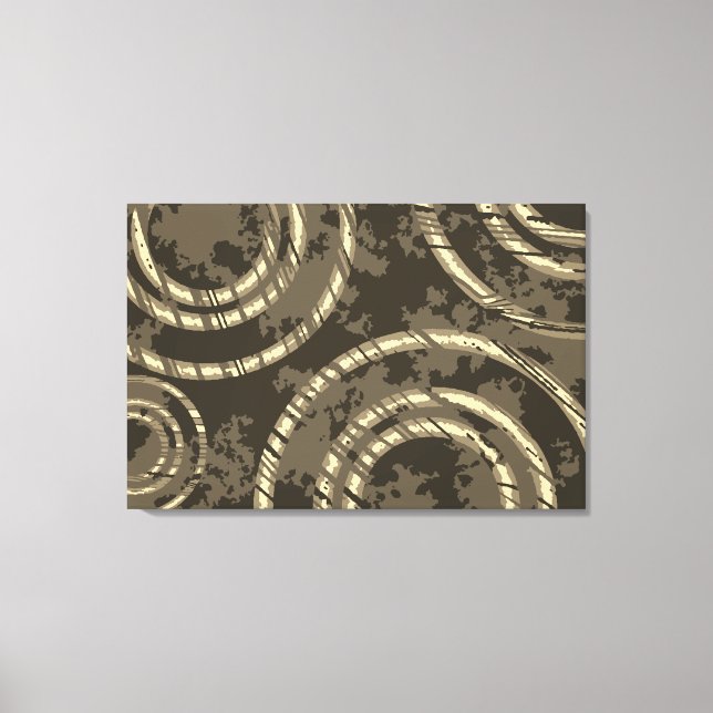 Abstract Neutral Circles Through Time  Canvas Print (Front)