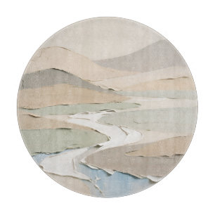 Abstract Neutral Landscape Cutting Board
