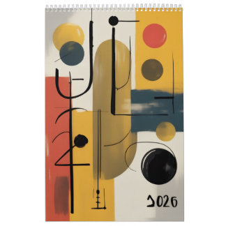 Abstract New Year 2026 Calendar