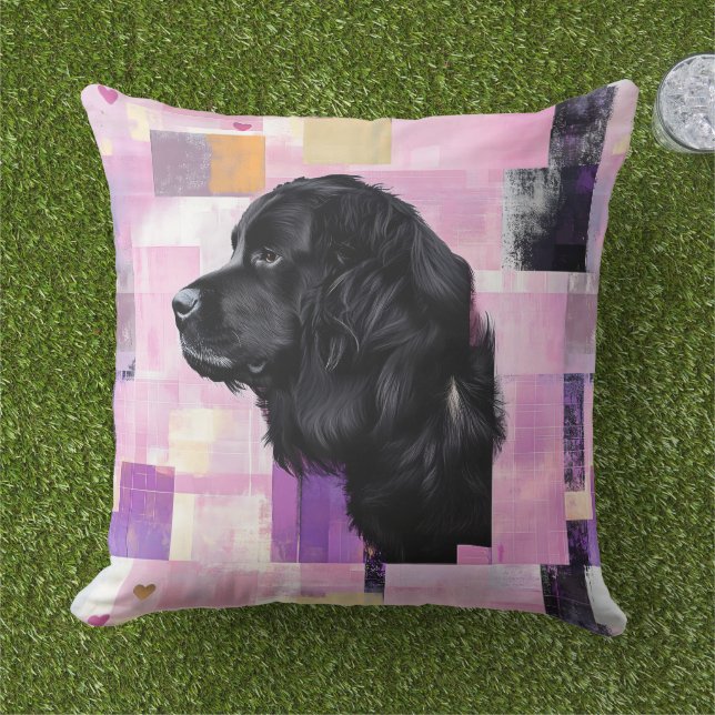 Abstract Newfie  Cushion (Grass)