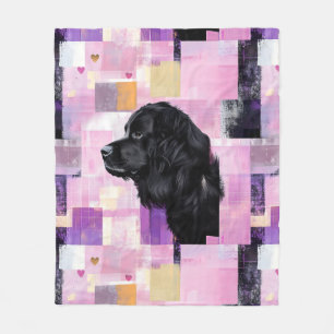Abstract Newfie  Fleece Blanket