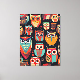 Abstract Night Watchers Canvas Print