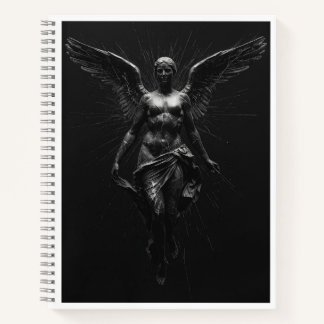 Abstract Nike Statue Notebook - Black Marble Journ