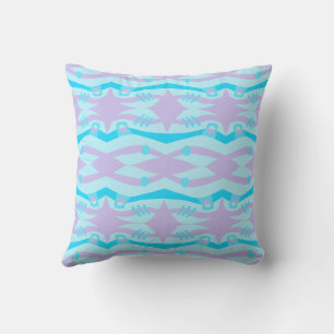Abstract Noah's Ark Blue Lilac Cushion
