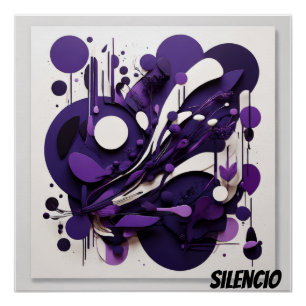 Abstract Nocturnal Art Natural Silence Poster
