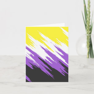 Abstract Nonbinary Pride Flag    Card