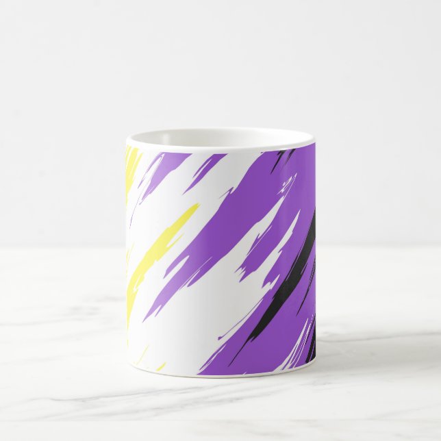 Abstract Nonbinary Pride Flag     Coffee Mug (Center)