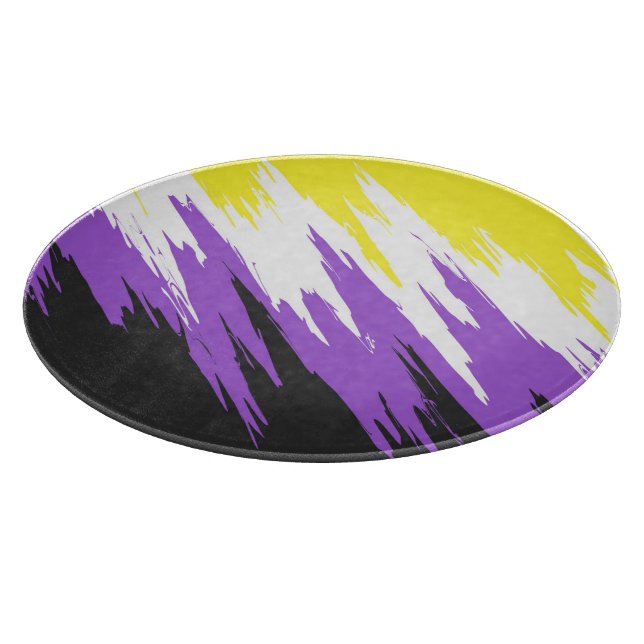 Abstract Nonbinary Pride Flag     Cutting Board (Corner)