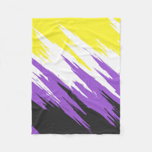 Abstract Nonbinary Pride Flag     Fleece Blanket