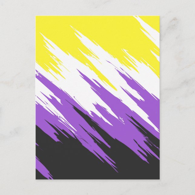Abstract Nonbinary Pride Flag    Postcard (Front)