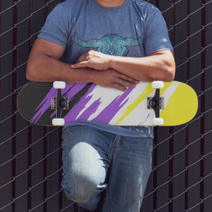 Abstract Nonbinary Pride Flag Skateboard