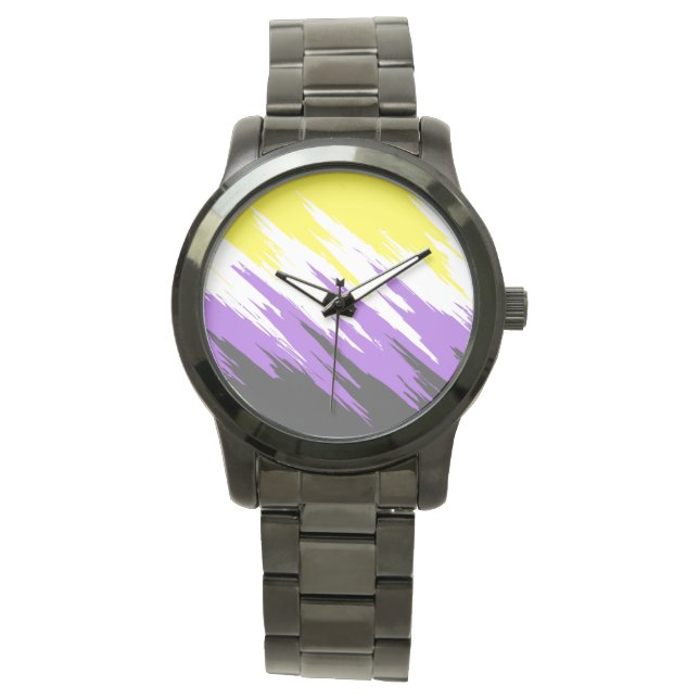 Abstract Nonbinary Pride Flag     Watch (Front)